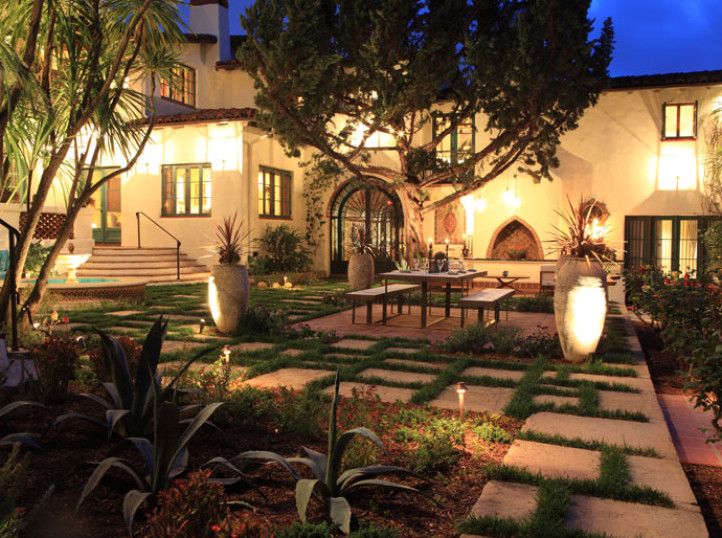 Andalusian Courtyard at Night
