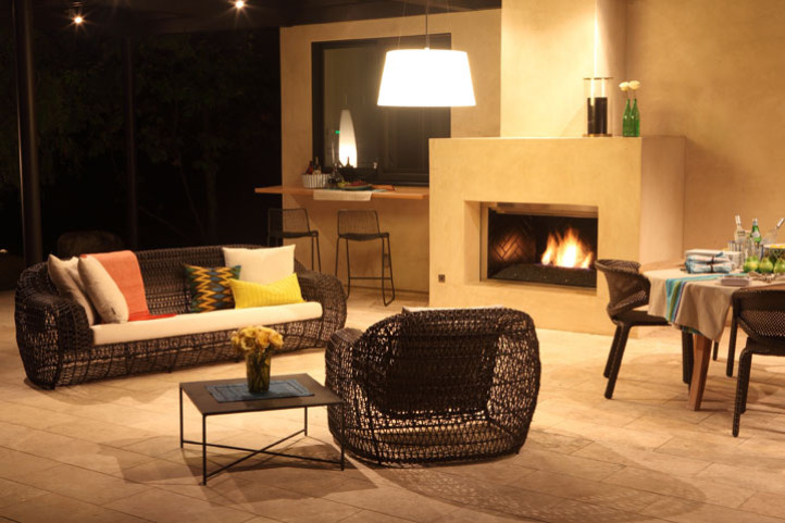 Poolside Fireplace Lounge