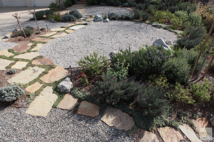 Flagstone, Thyme and Gravel